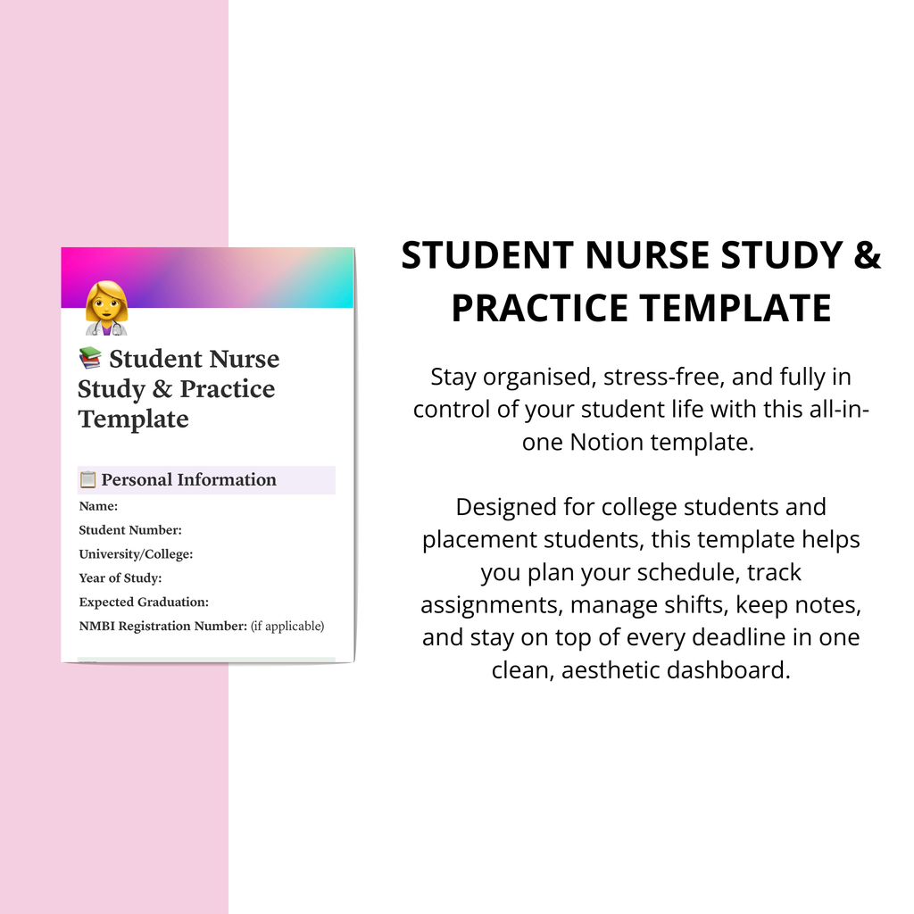 Student Nurse Study & Practice Template