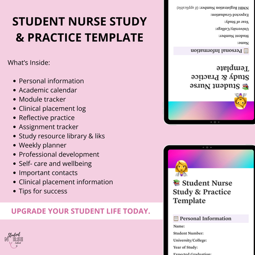 Student Nurse Study & Practice Template